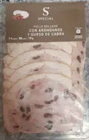 Pollo relleno con arándanos y queso de cabra
