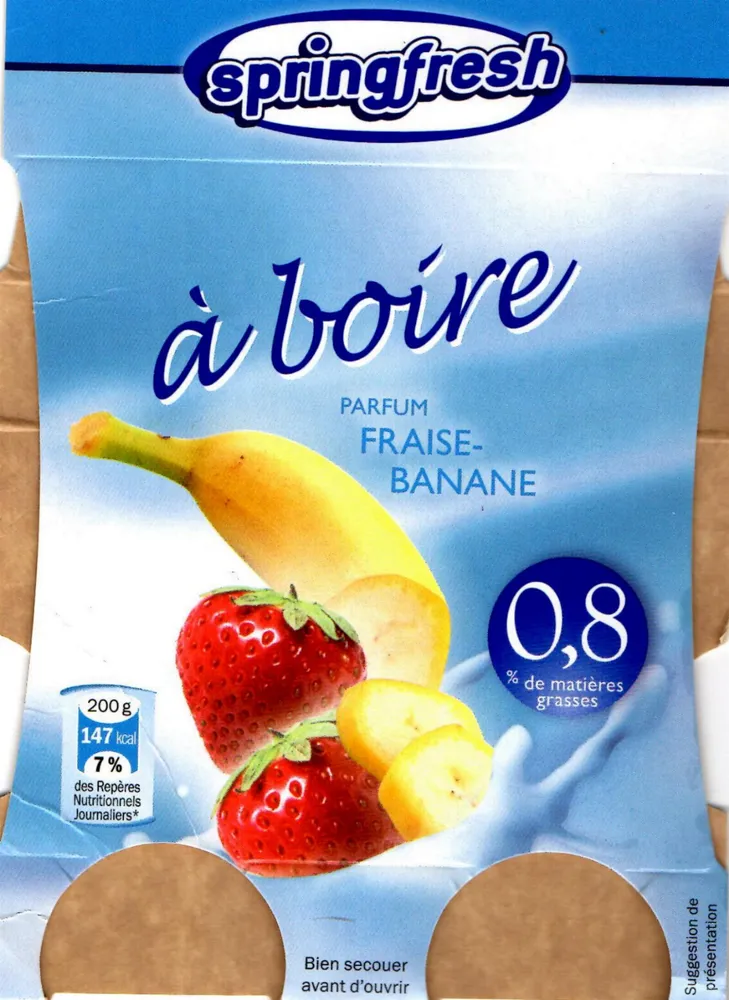 A boire parfum fraise-banane