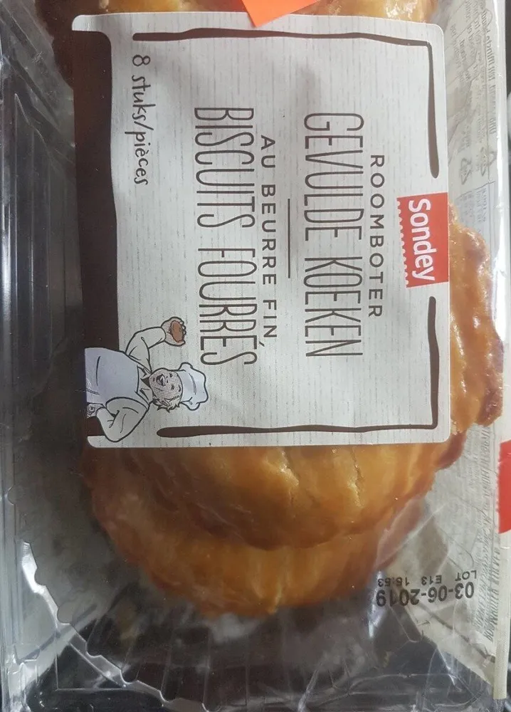 Biscuits fourrés au beurre fin