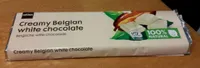 Creamy Belgian white chocolate