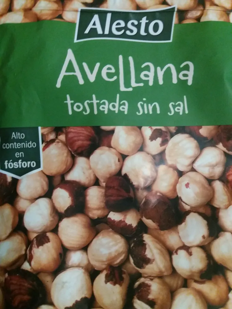 Avellana tostada sin sal