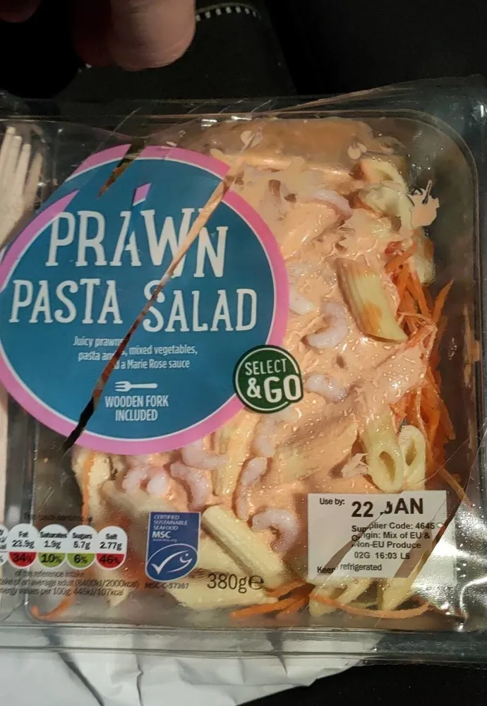 Prawn pasta salad