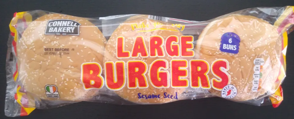 Large Burgers Sesame Seed