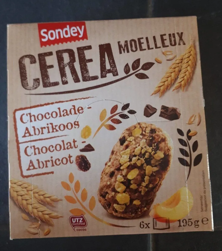 Cerea moelleux au chocolat et abricot