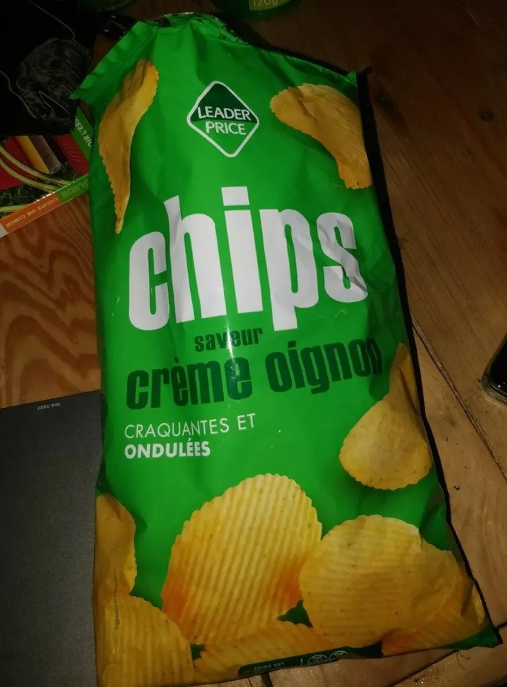 Chips saveur crème oignon