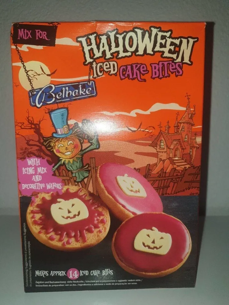 Halloween iced cake bites