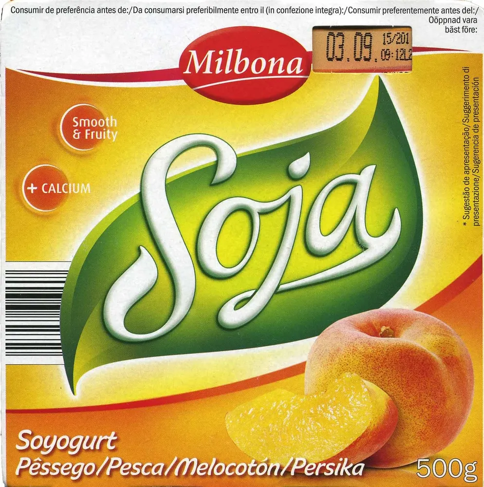Postre de soja melocotón