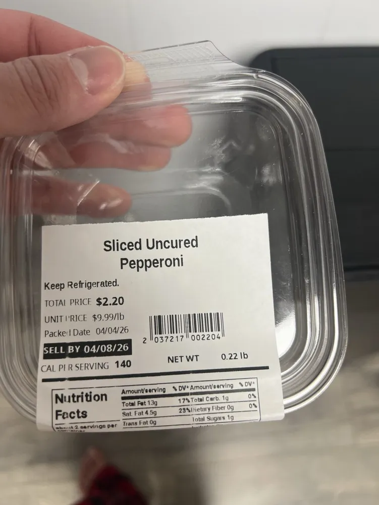 Sliced Uncured Pepperoni