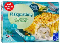 Ocean Sea Fiskgratäng av torskfilé med dillsås