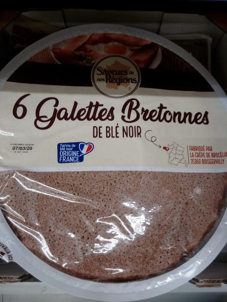 6 galettes bretonnes de blé noir