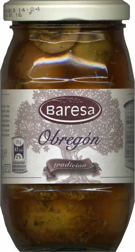 Aceitunas verdes partidas aliñadas obregón