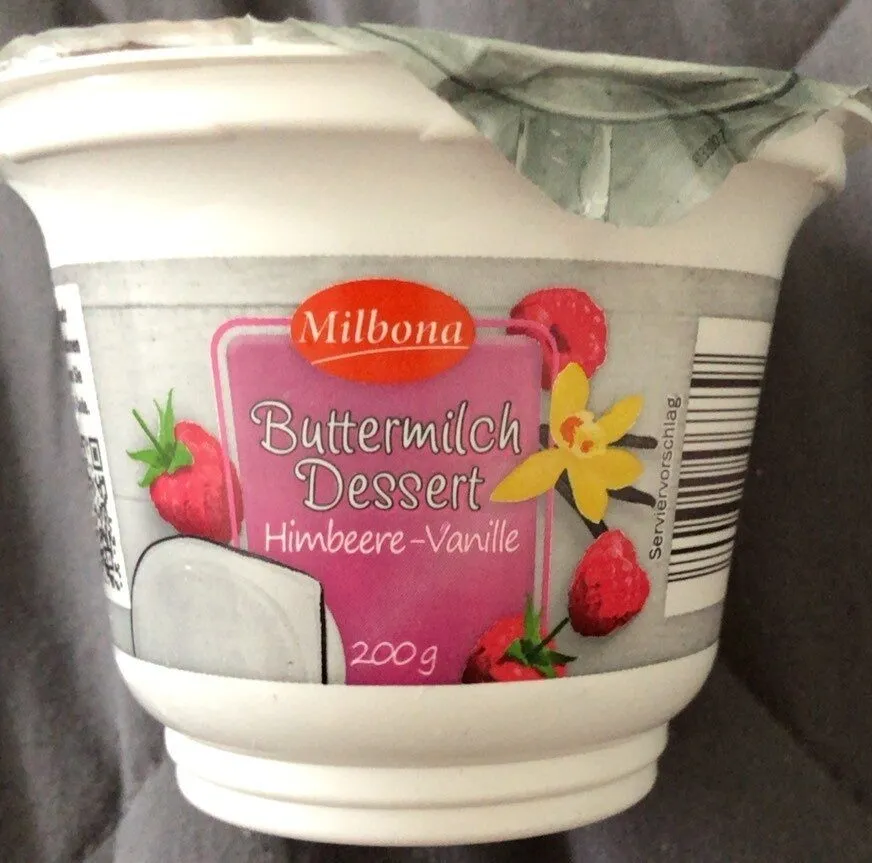 Buttermilch Dessert Himbeere-Vanille