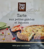 Tarte aux petites gambas et légumes