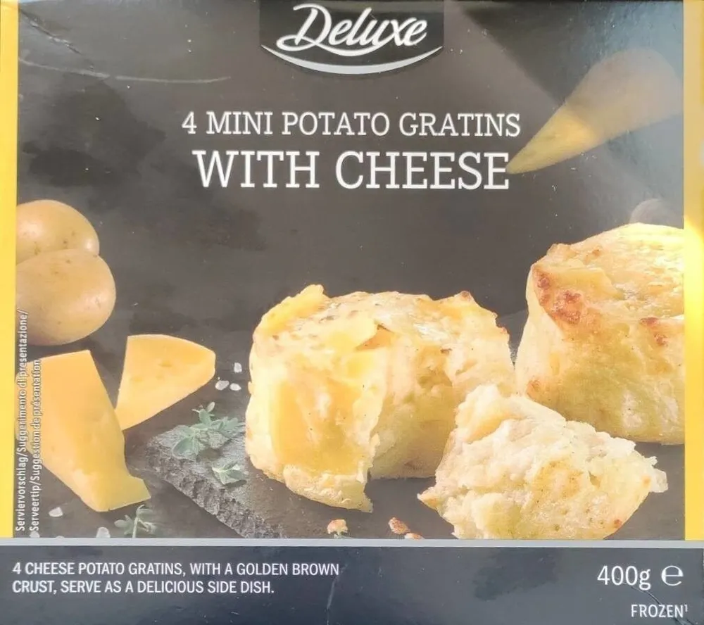 4 MINI POTATO GRATINS WITH CHEESE