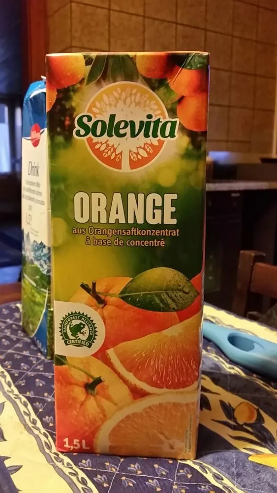 Solevita Orange à base de concentré