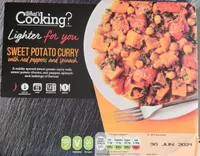 Sweet potato curry with ref peppers and spinach