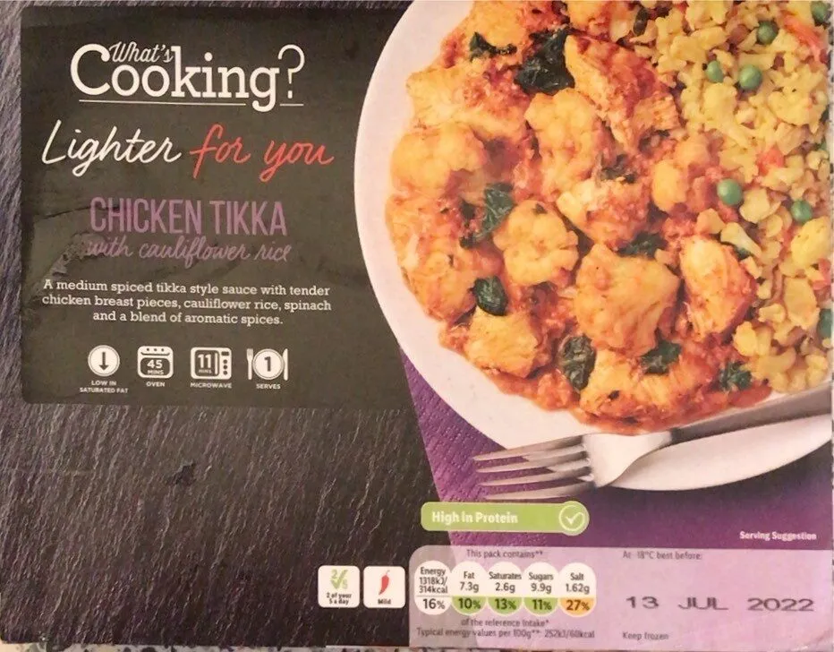 Chicken Tikka with cauliflower rice