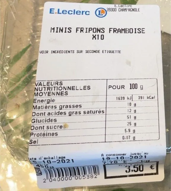 Mini fripons framboise x10