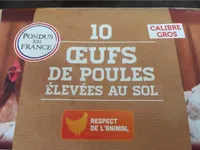 10 oeufs de poules élevées au sol