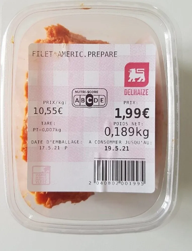 Filet américain préparé
