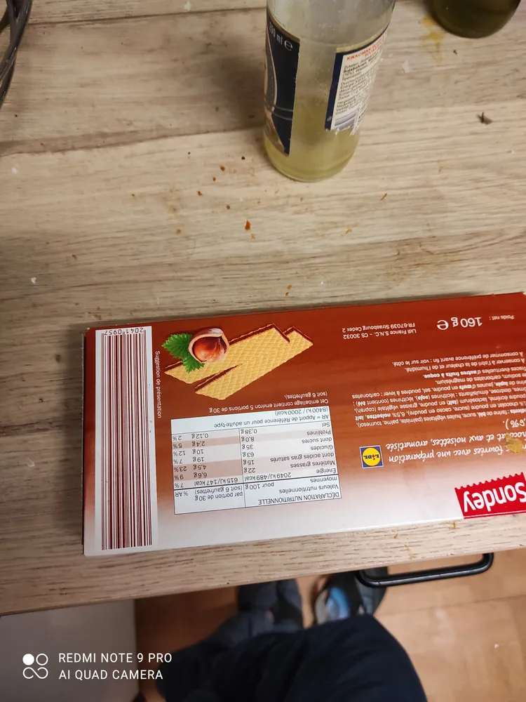 Gaufrettes au chocolat et aux noisettes
