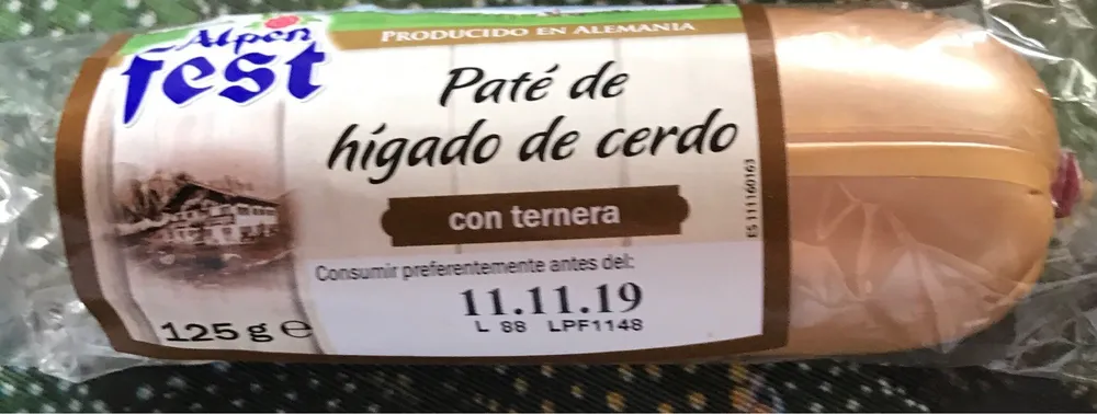 Paté hígado de cerdo con ternera