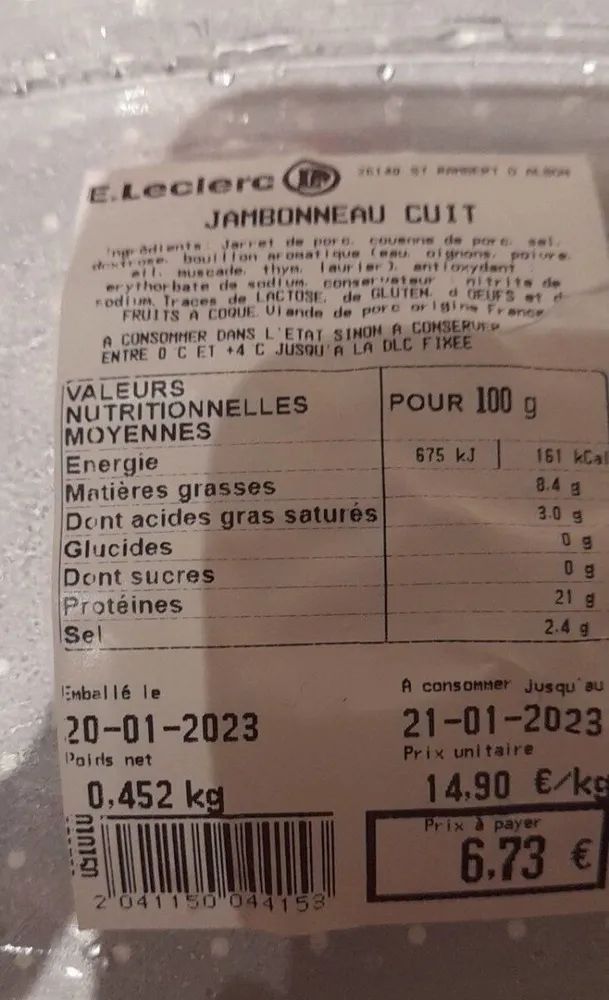 Jambonneau cuit