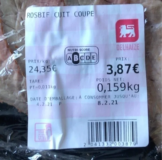 Rosbif cuit coupé