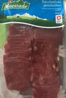 Viande fumée de boeuf en tranches