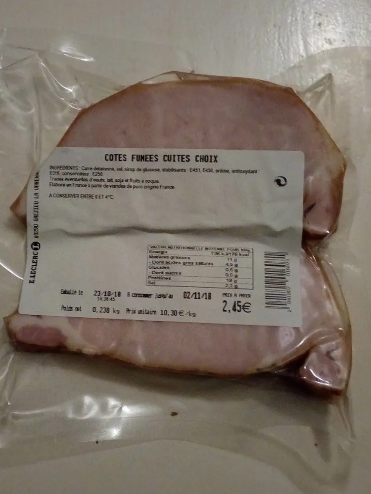 Côtes fumées cuites choix