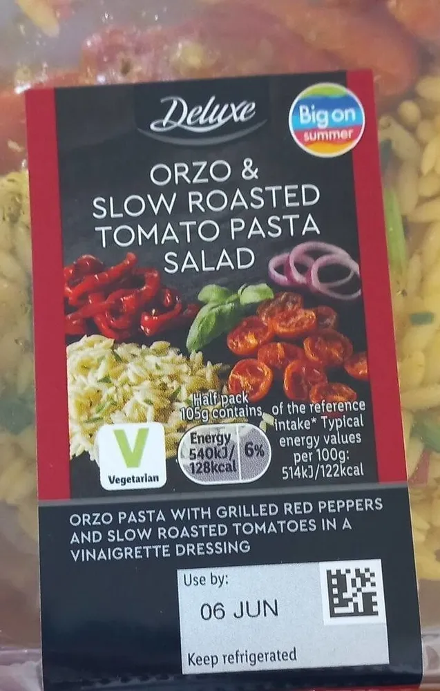 orzo and slow roasted tomato pasta salad