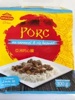 Porc au caramel et riz basmati