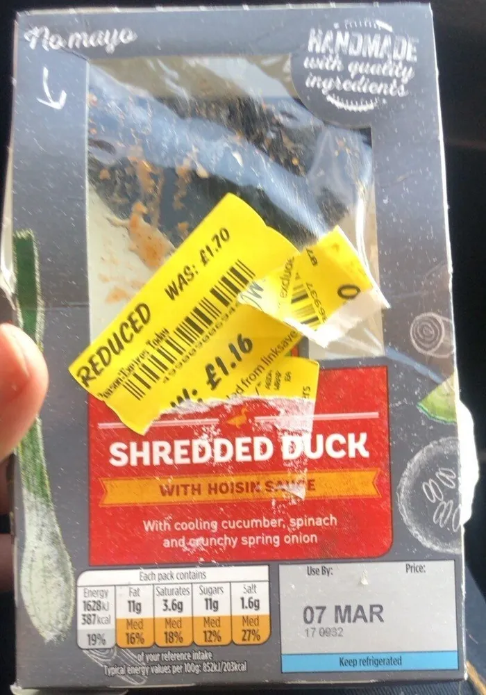 Shredded duck