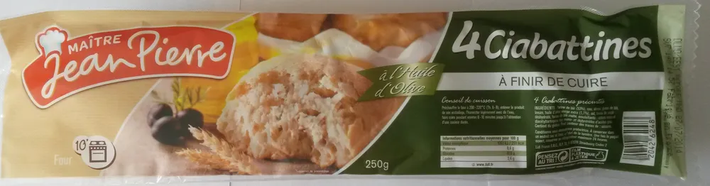 4 Ciabattines à l'huile d'olive