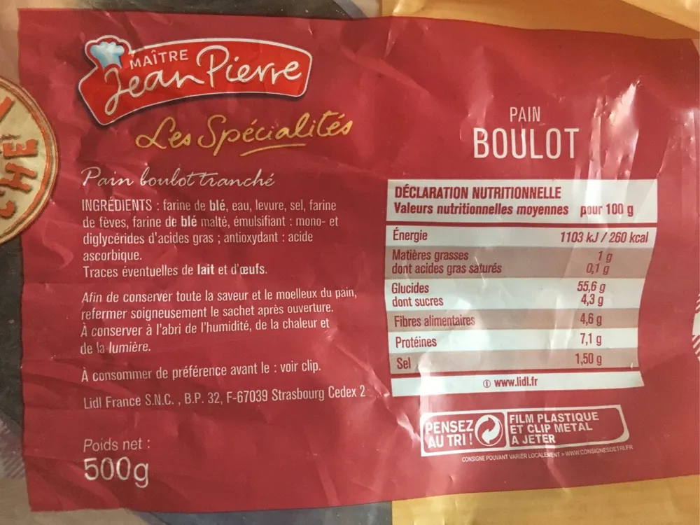 Pain Boulot Lidl