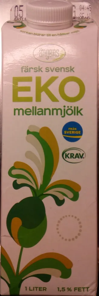 Ängens färsk svensk ekologisk mellanmjölk
