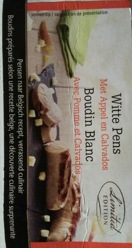 Boudin blanc avec pomme et calvados