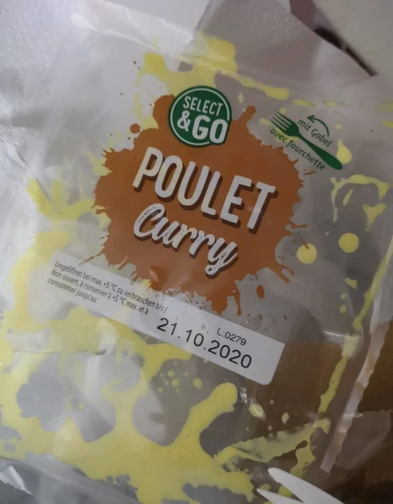 Salade poulet curry