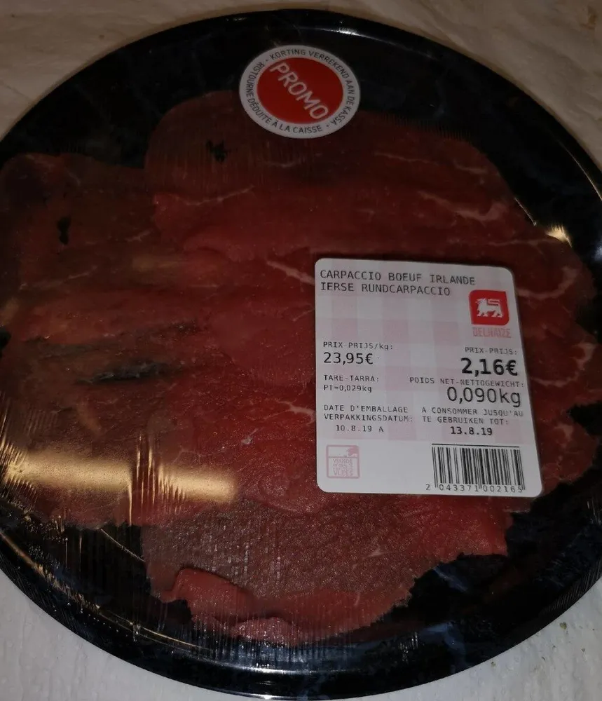 Carpaccio Bœuf IRLANDE