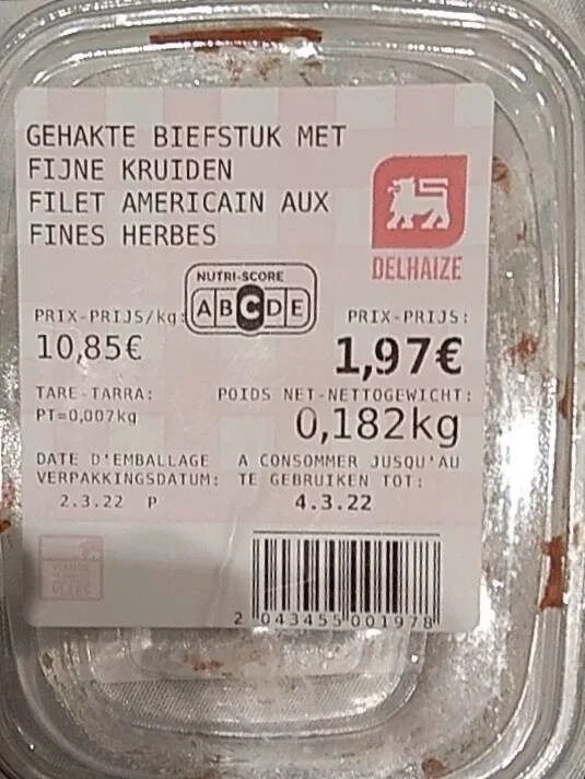 Filet américain aux fines herbes