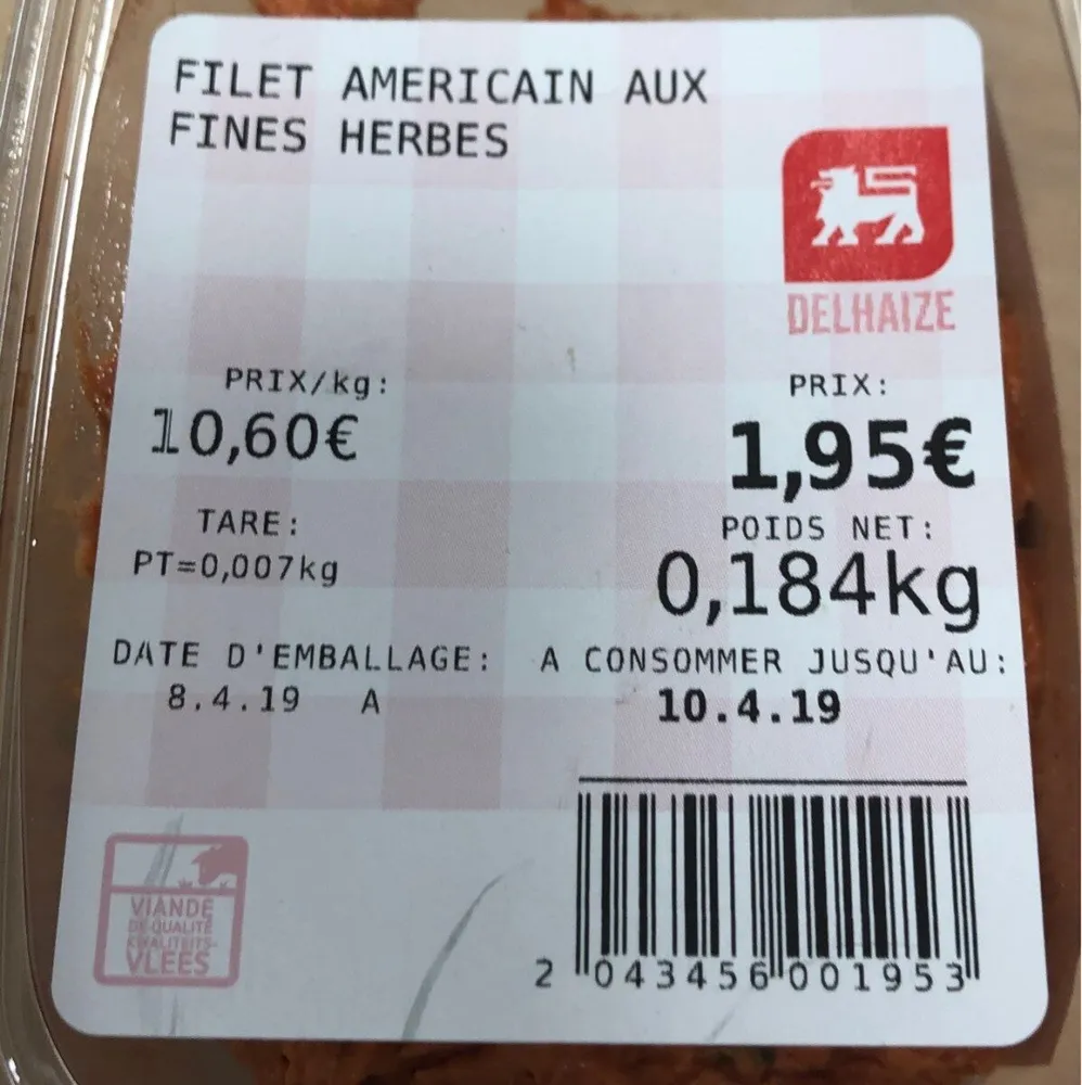 Filet americain aux fines herbes
