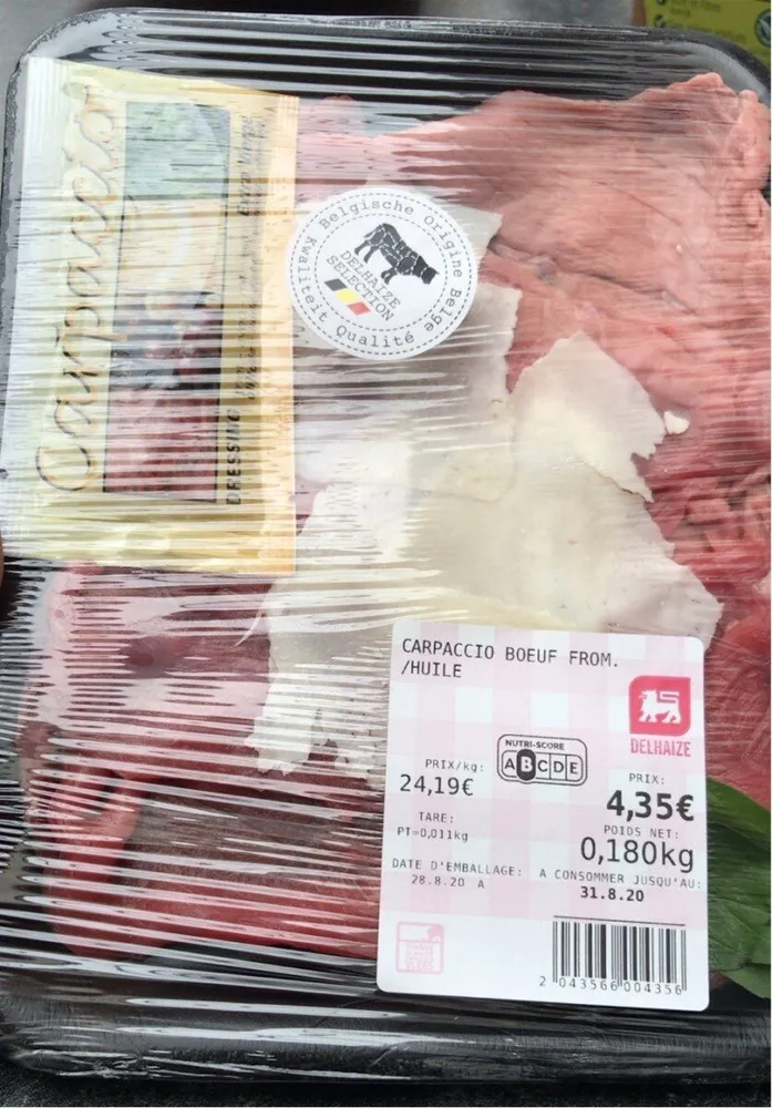 Carpaccio de boeuf