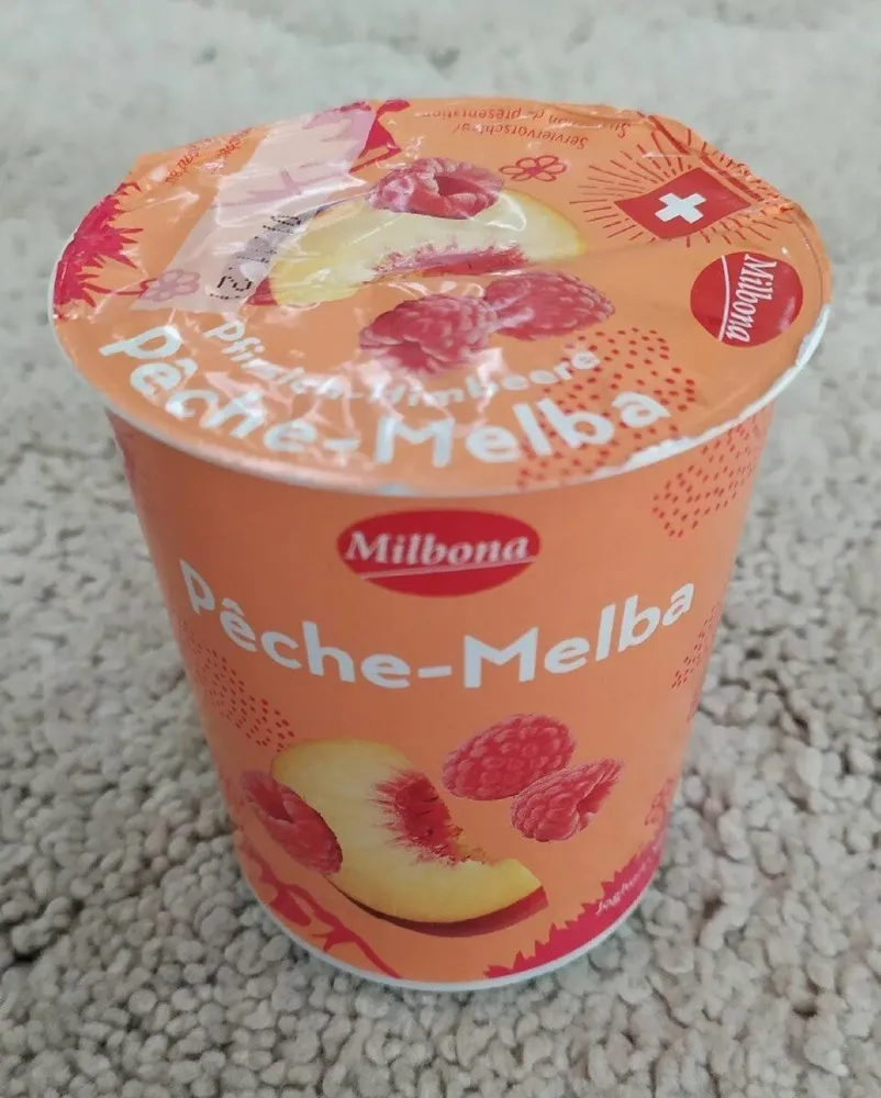 Yogurt pêche-franboise