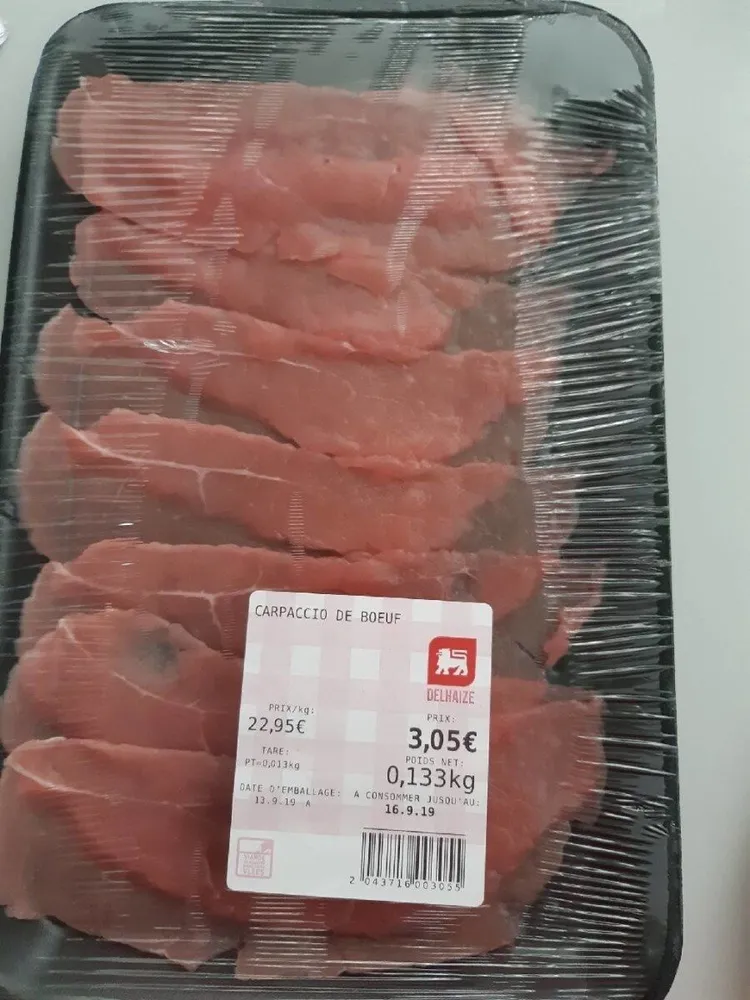 Carpaccio de bœuf