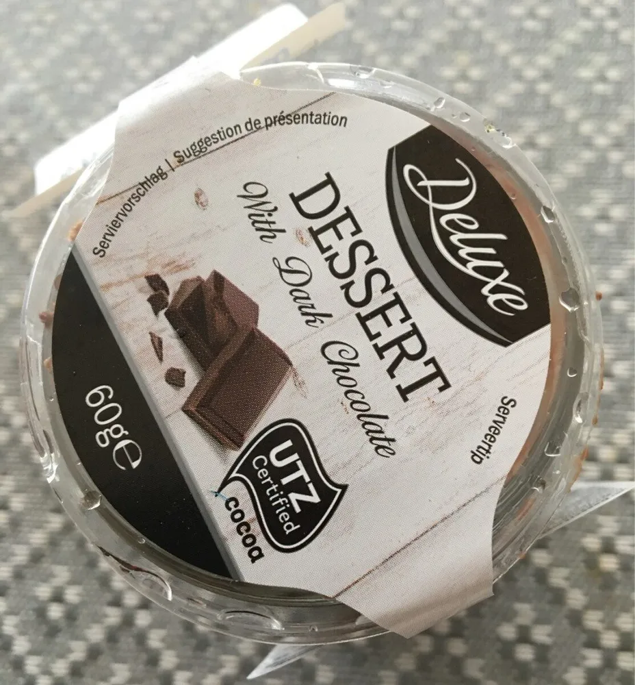 Kerst: Dessertglaasje Pure Chocolade 60 Gram (delicieux)