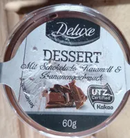 Dessert mit Schokolade, Karamell & Bananengeschmack