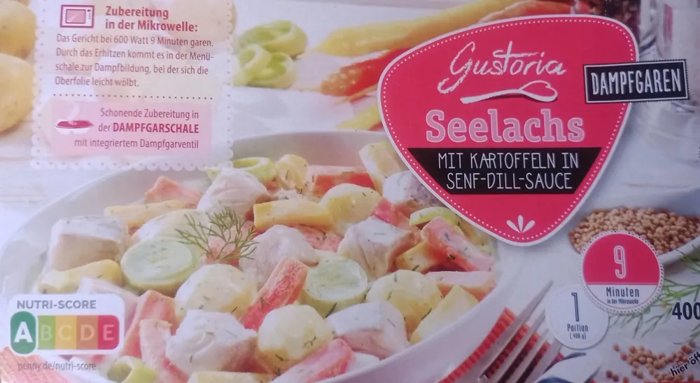 Seelachs mit Kartoffeln in Senf-Dill-Sauce