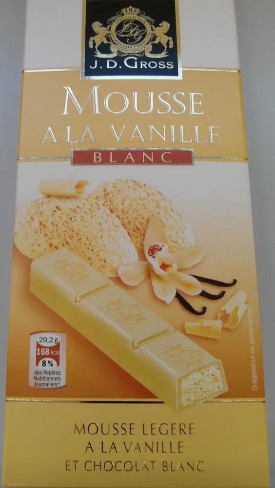 Mousse à la vanille blanc
