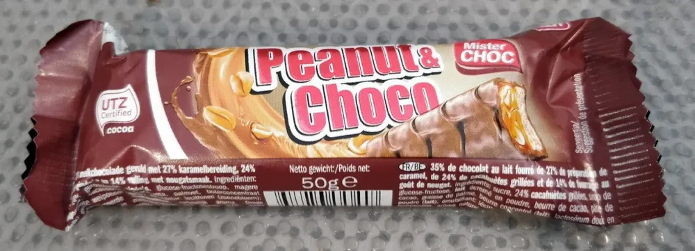Barre chocolatée aux cacahuètes