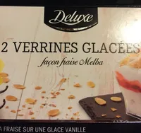 2 verrines glacees facon fraise melba